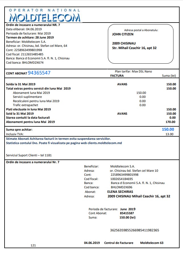  Minol USA business utility bill 